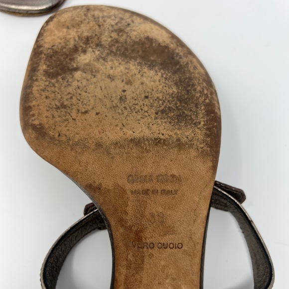 Miu Miu Metallic Leather Heel - Size 7.5/8 - Picture 8 of 9